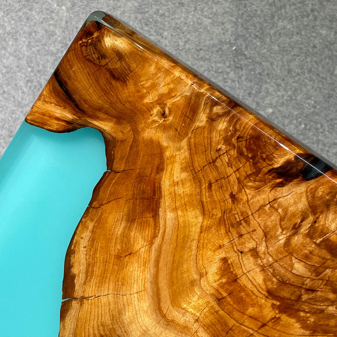 Stunning Cunninghamia Wood Epoxy Dining Table California Coastal Living CRT-226