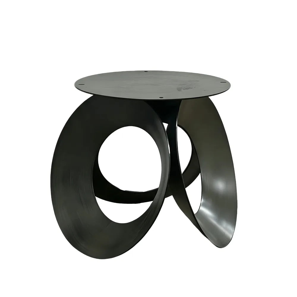 Seawavetable-stable sculptural metal table base
