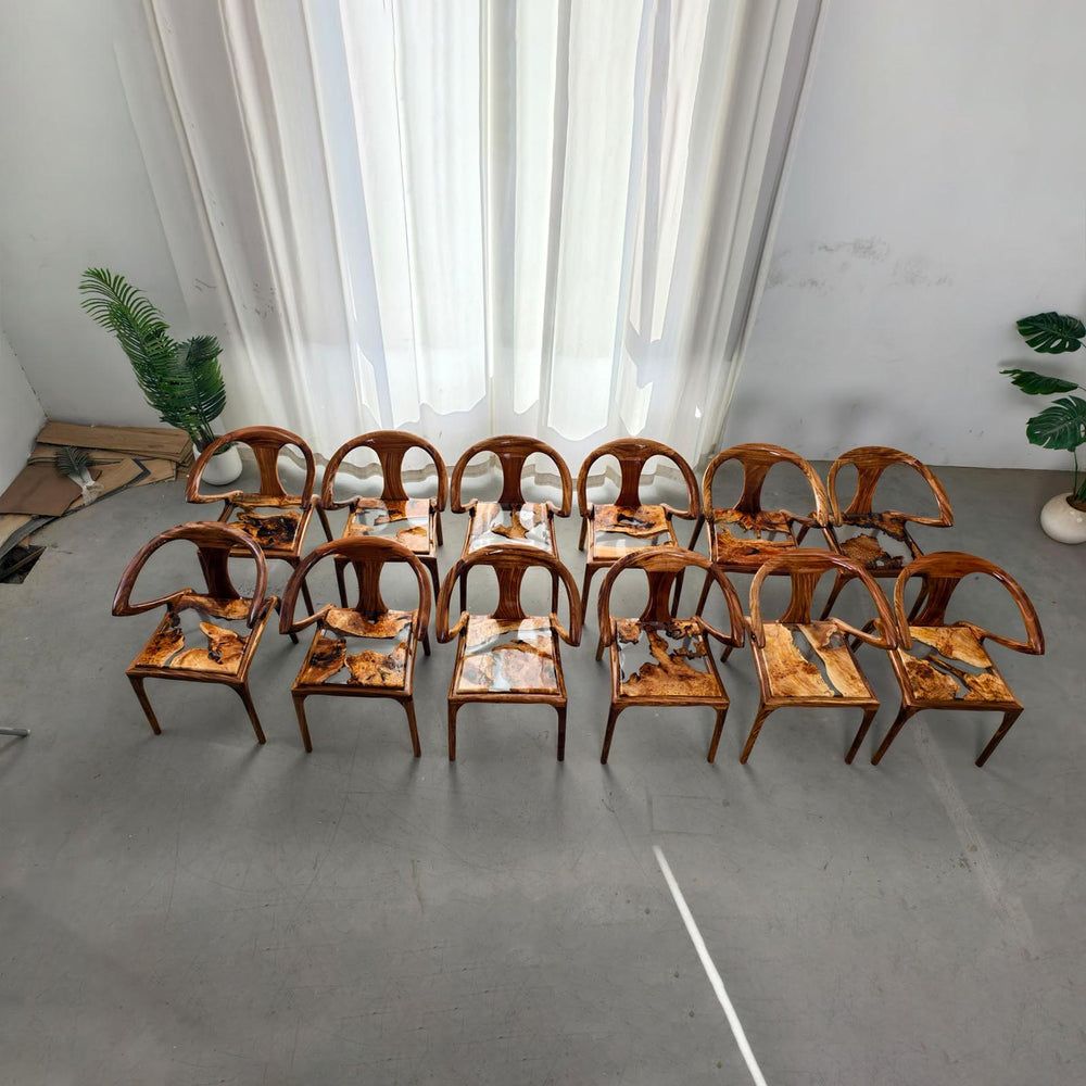 Contemporary dining chair made from solid natural hardwood