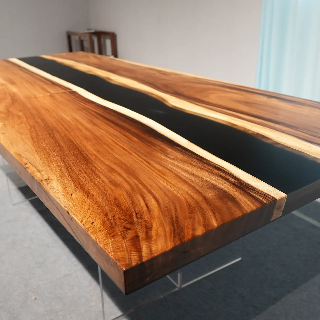 Seawavetable-side-view-walnut-epoxy-river-table-straight-live-edge