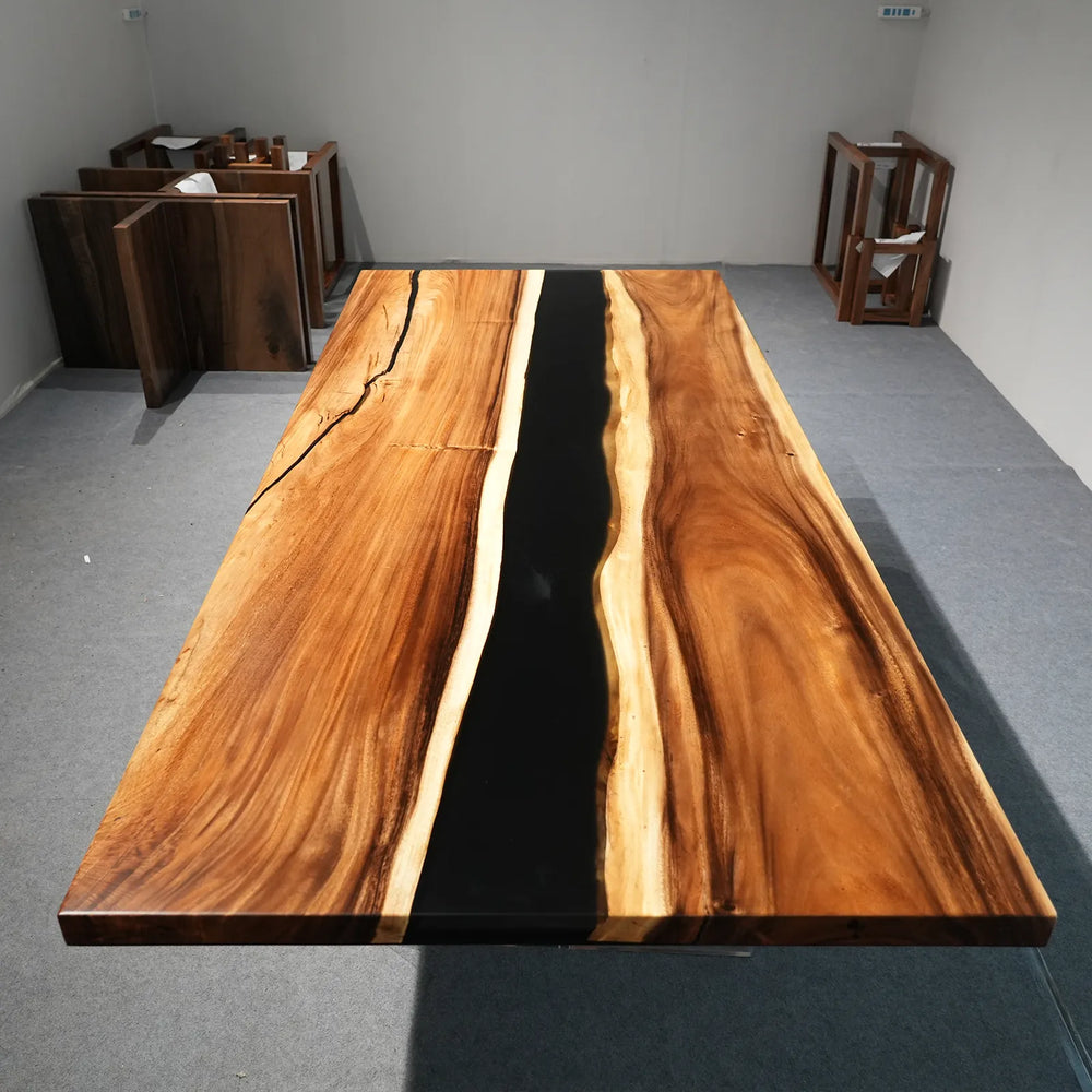 Seawavetable-live-edge-walnut-dining-table-black-epoxy-river-matte-top