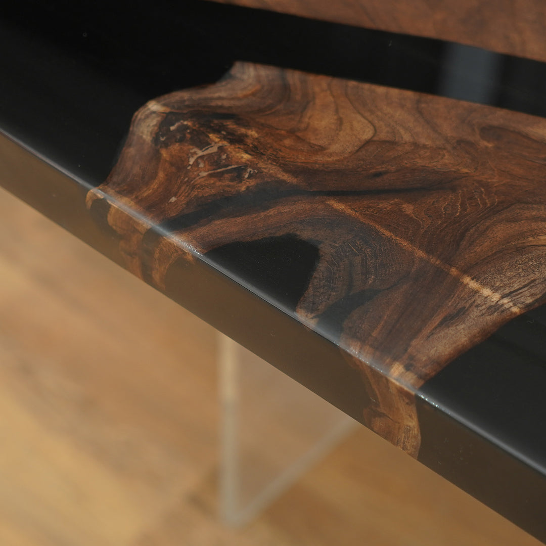 Seawavetable-Oversized handcrafted epoxy wood table