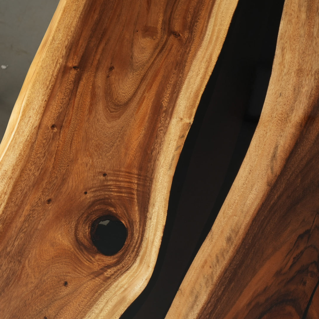 Seawavetable- live edge walnut epoxy river table glossy finish executive meeting table