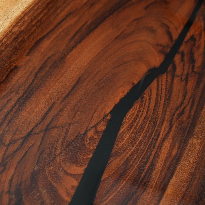 Seawavetable- black epoxy conference table walnut custom boardroom furniture design