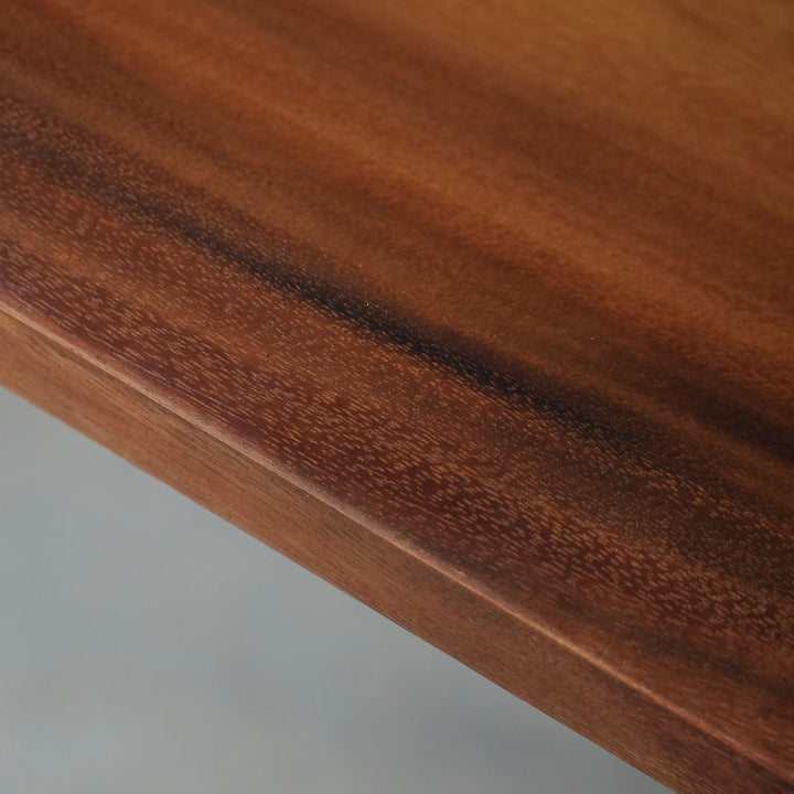 Seawavetable- walnut dining table with black resin river matte finish modern table