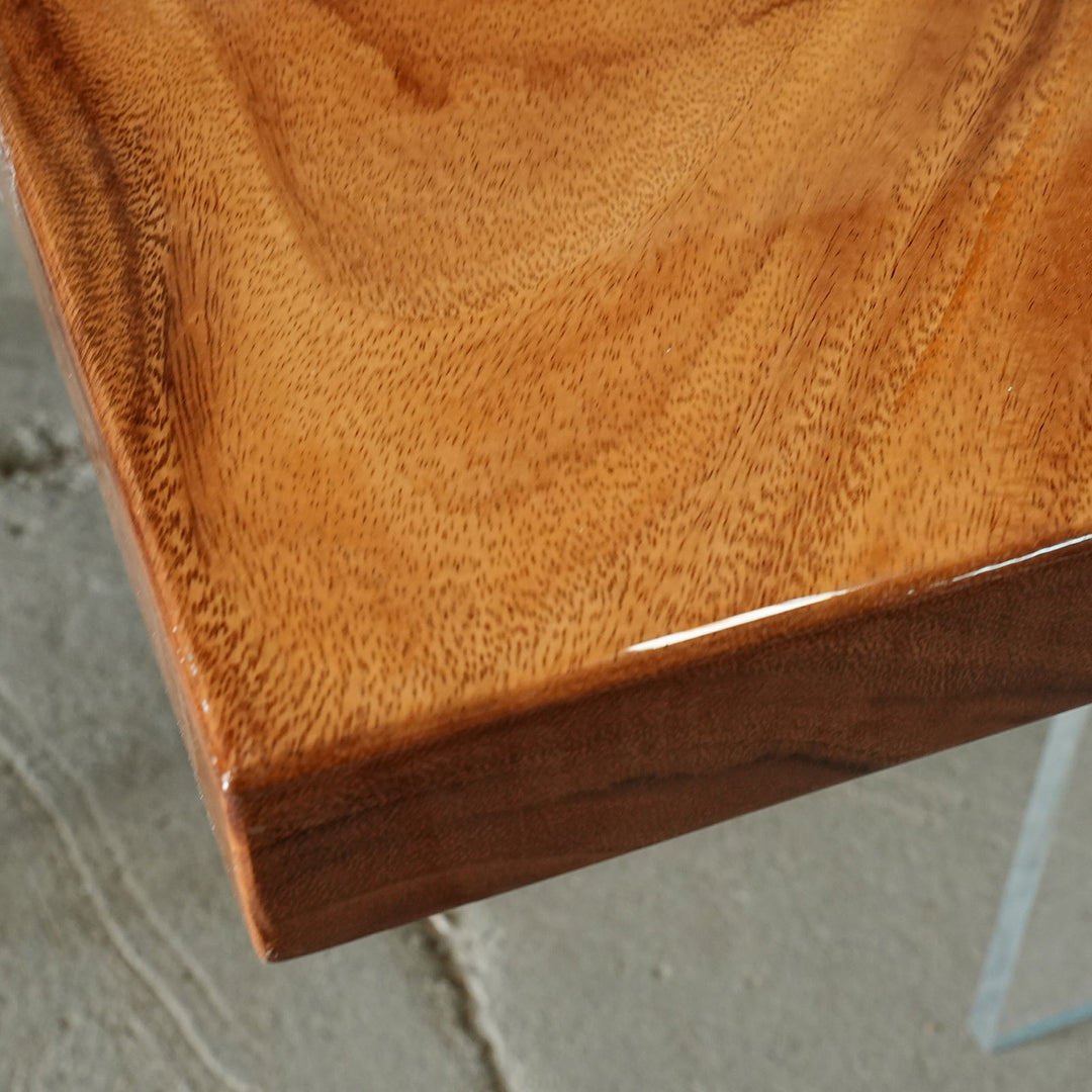 Seawavetable-High-end epoxy resin table with walnut slab