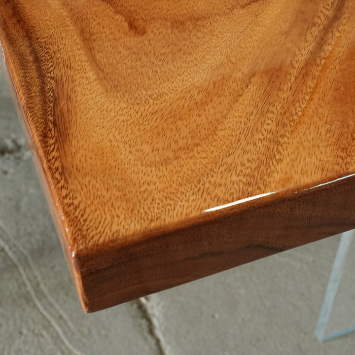 Seawavetable-High-end epoxy resin table with walnut slab