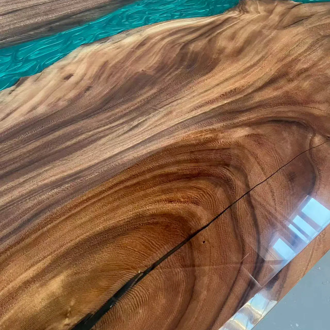 Seawavetable-walnut-resin-table-full-gloss-finish-dining-room