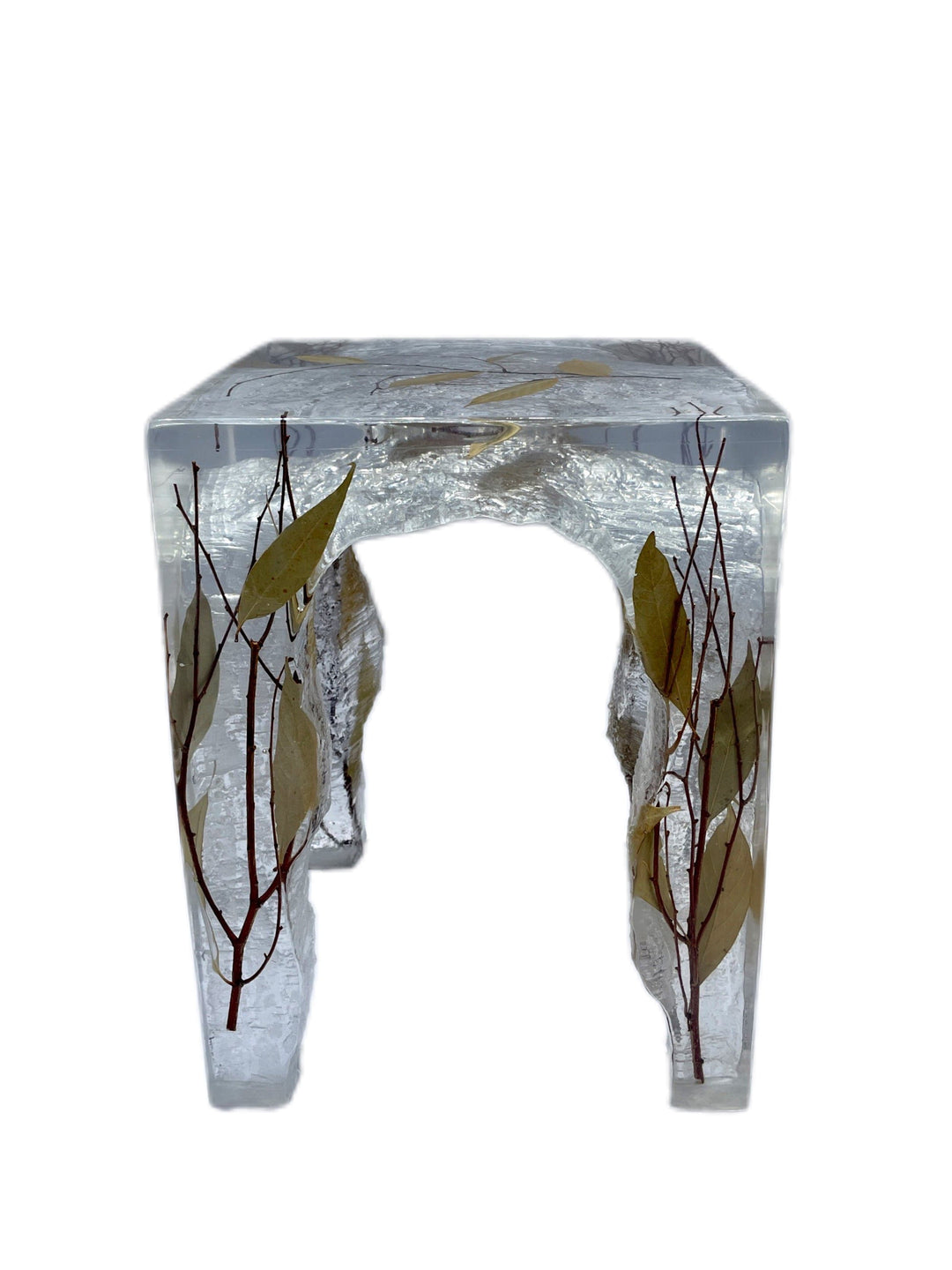 Ice Crystal Square Resin Stool/Side Table