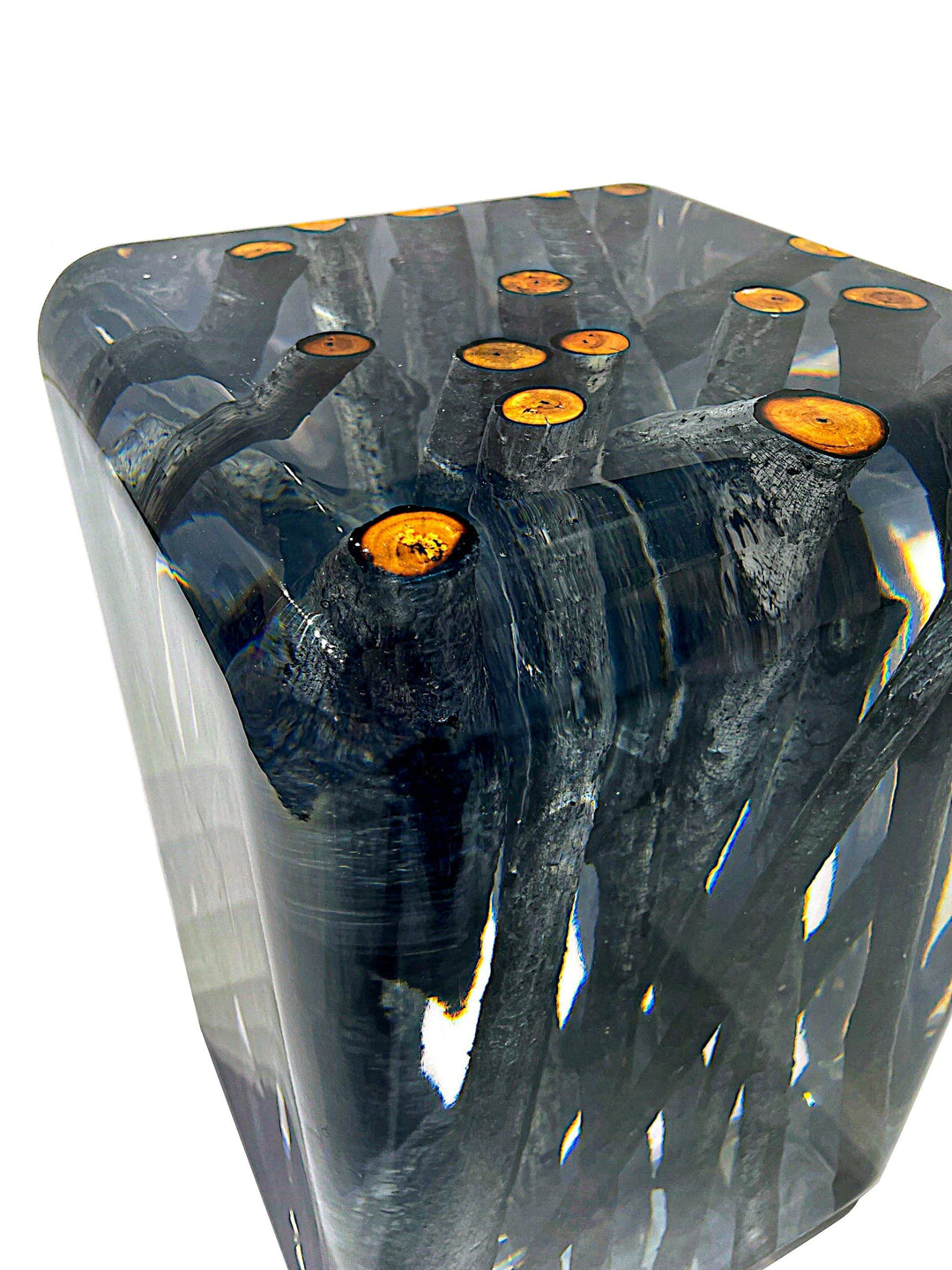 Branches Carbonized Resin Stool/Side Table