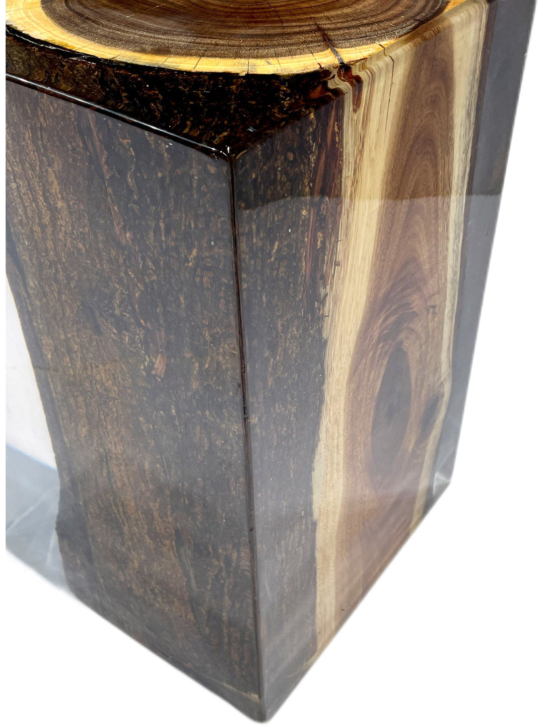 Acacia Live Edge Resin Stool/Side Table