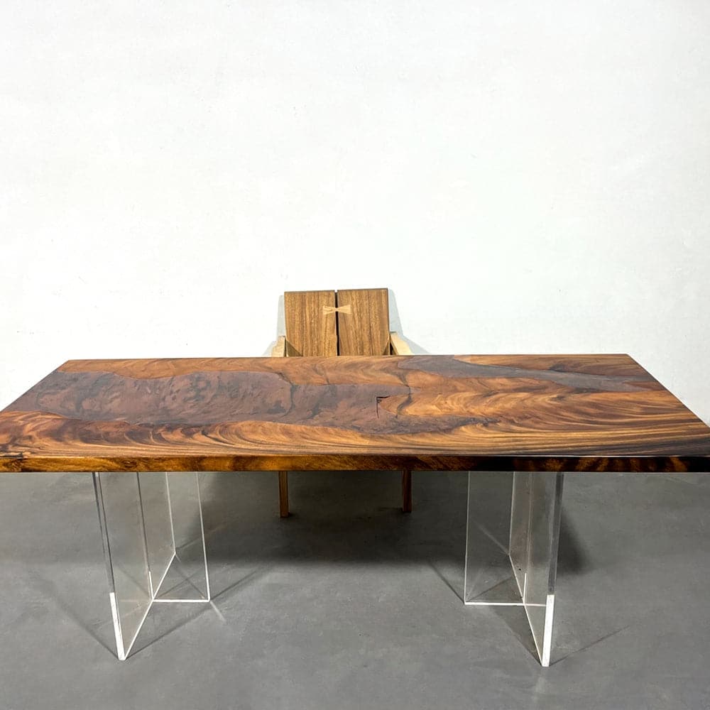 epoxy and wood table