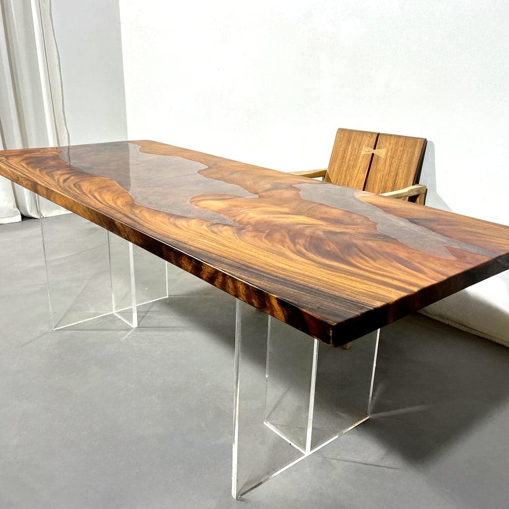 epoxy and wood table