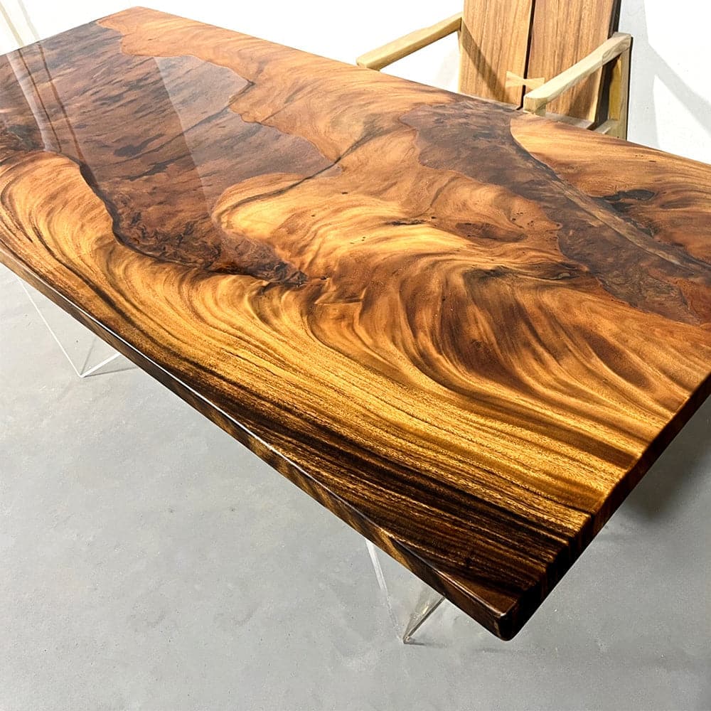 epoxy and wood table