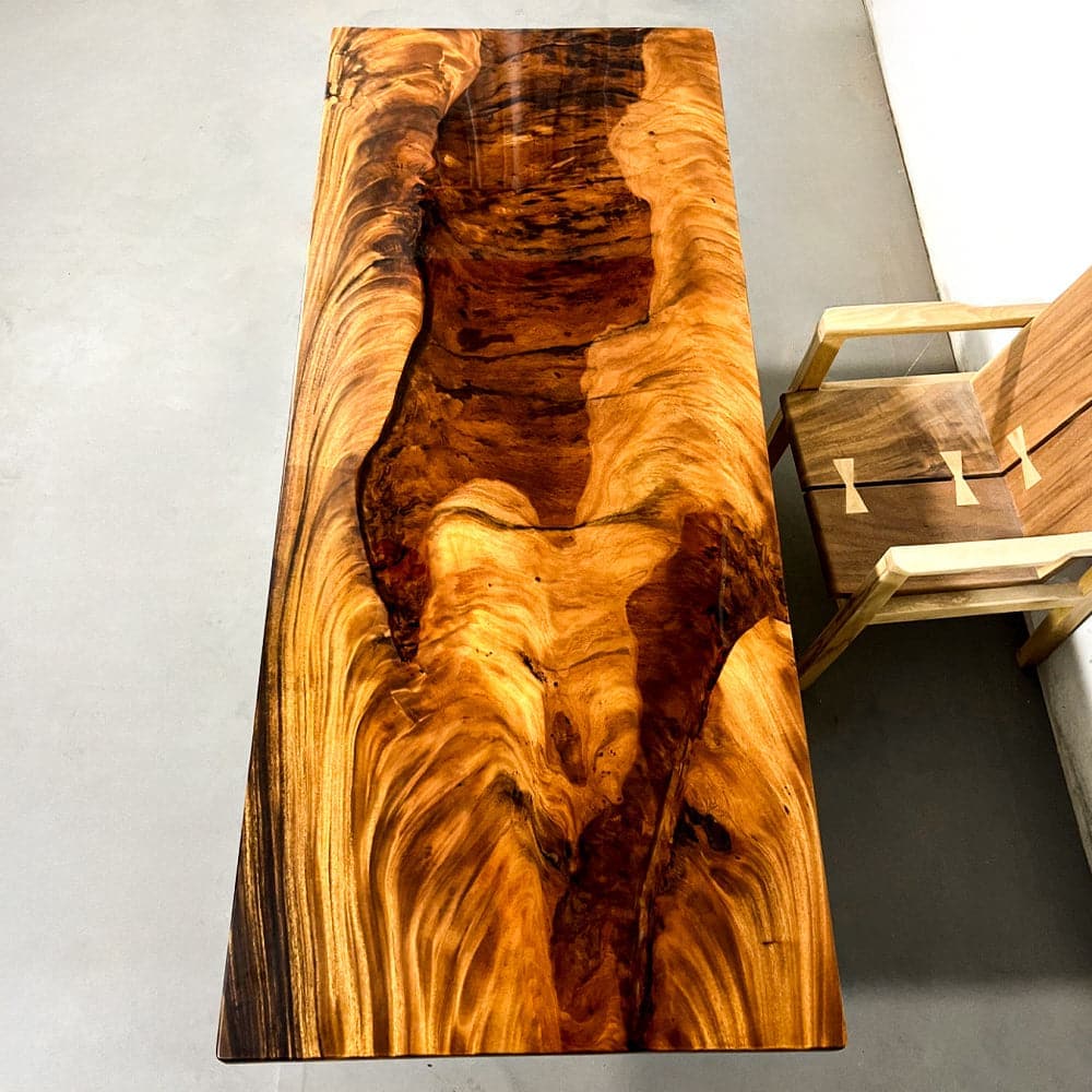 epoxy and wood table