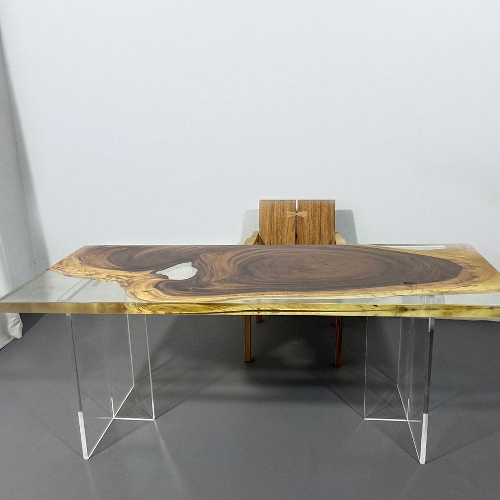 epoxy resin and wood tables