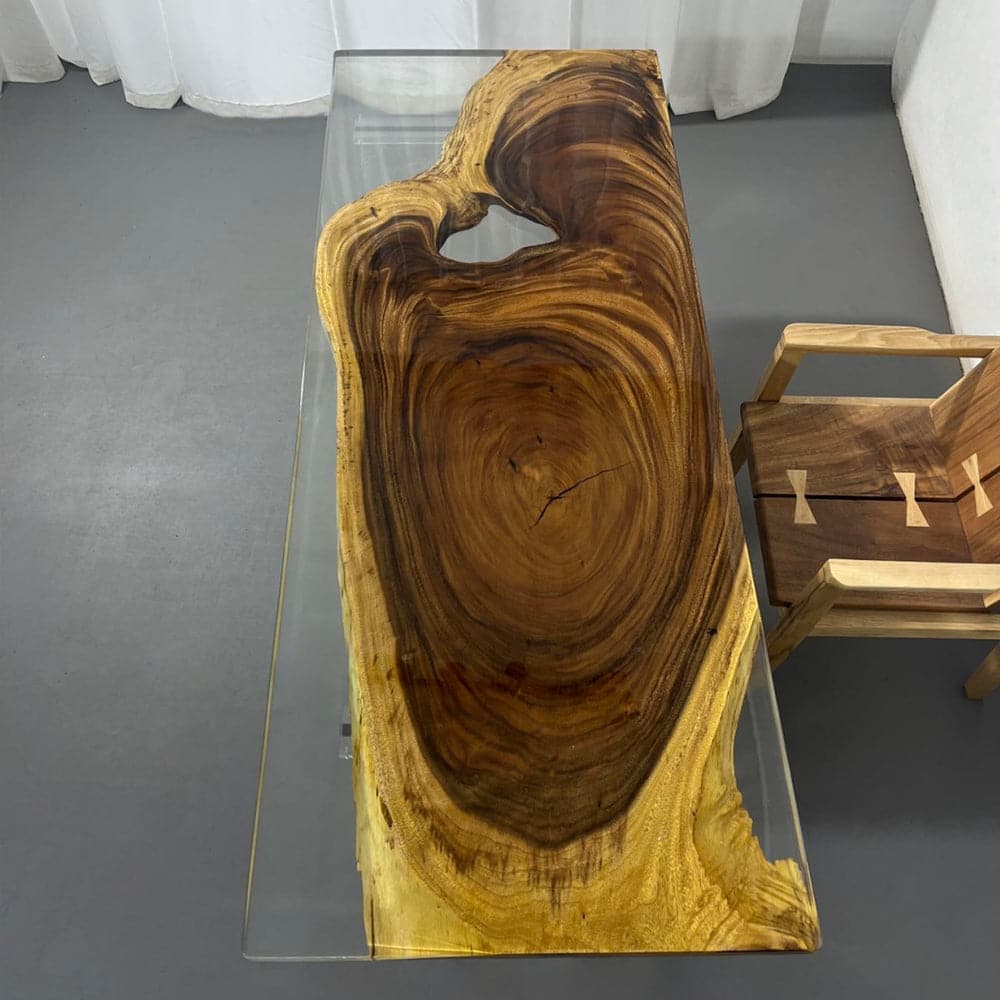 epoxy resin and wood tables