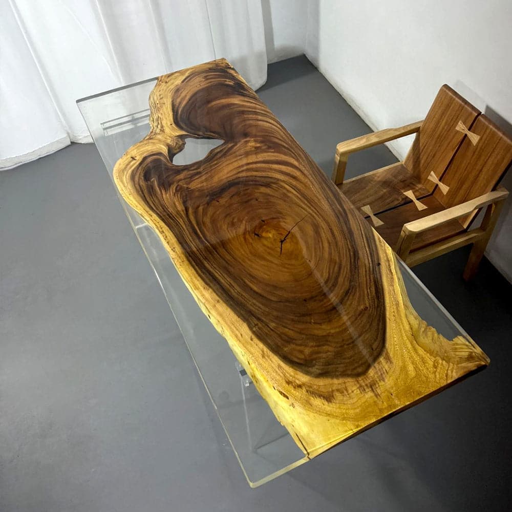 epoxy resin and wood tables