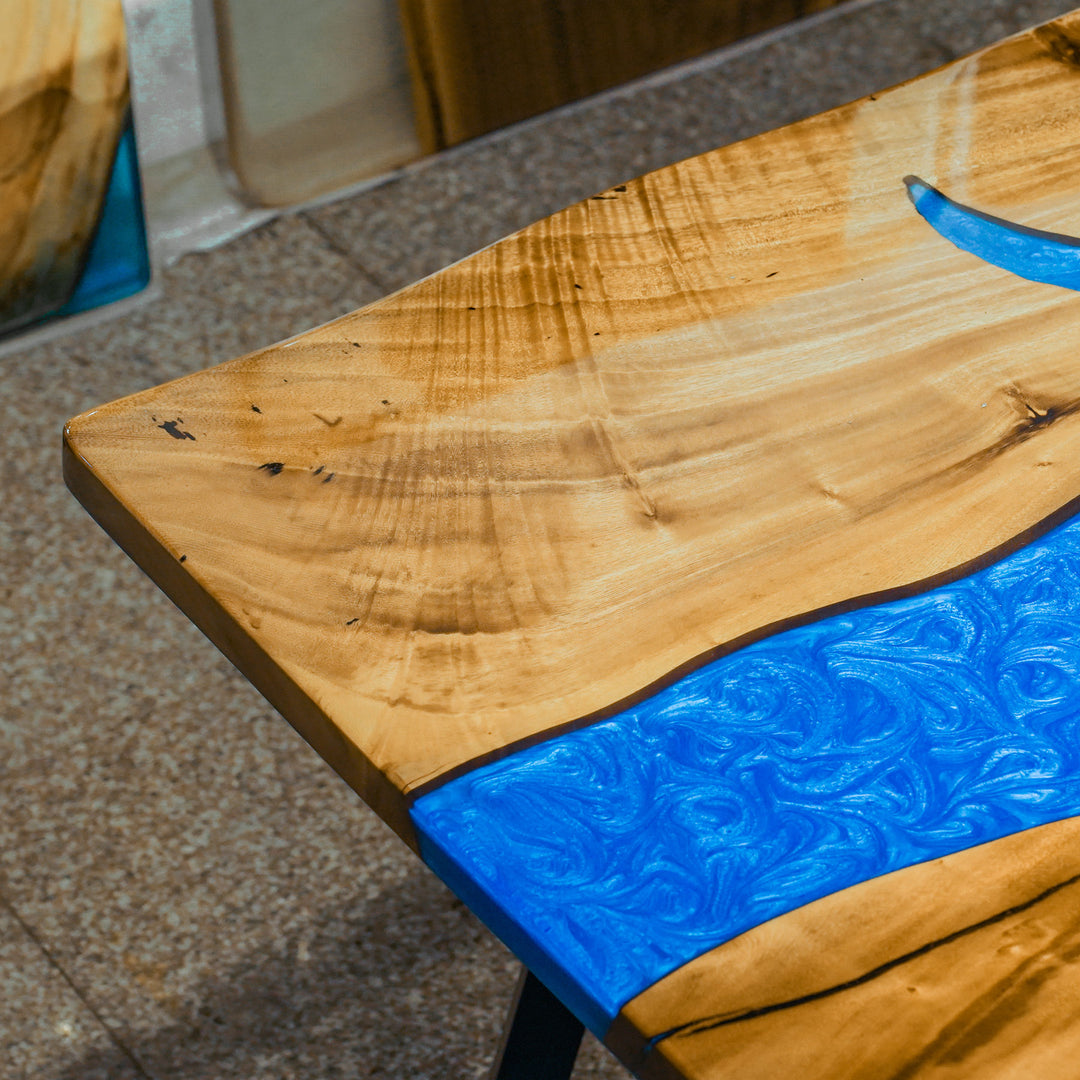 walnut table,epoxy table,dining table,resin table,River table,kitchen table,epoxy table top,epoxy counter top,Blue epoxy table