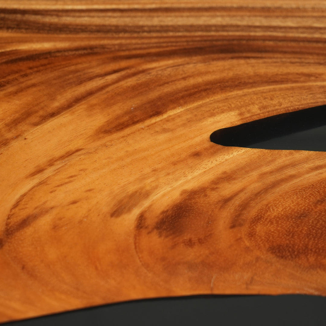 Walnut Epoxy River Table Black 44"Wx66"L