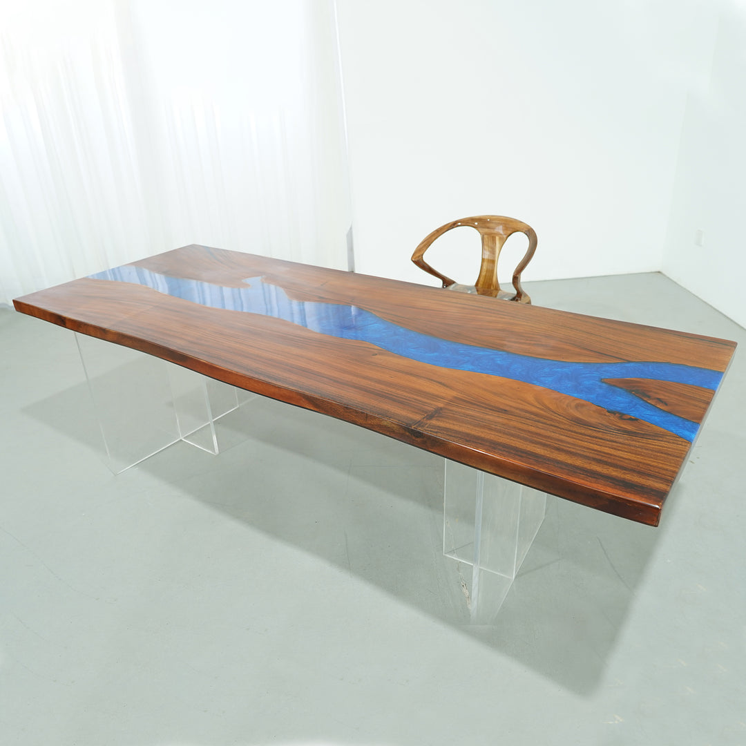 Walnut Slab Epoxy River Table 36"Wx96"L