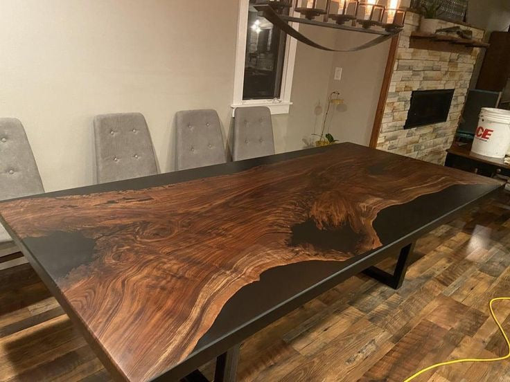 Custom 42W x 96L Black Walnut Dining Table
