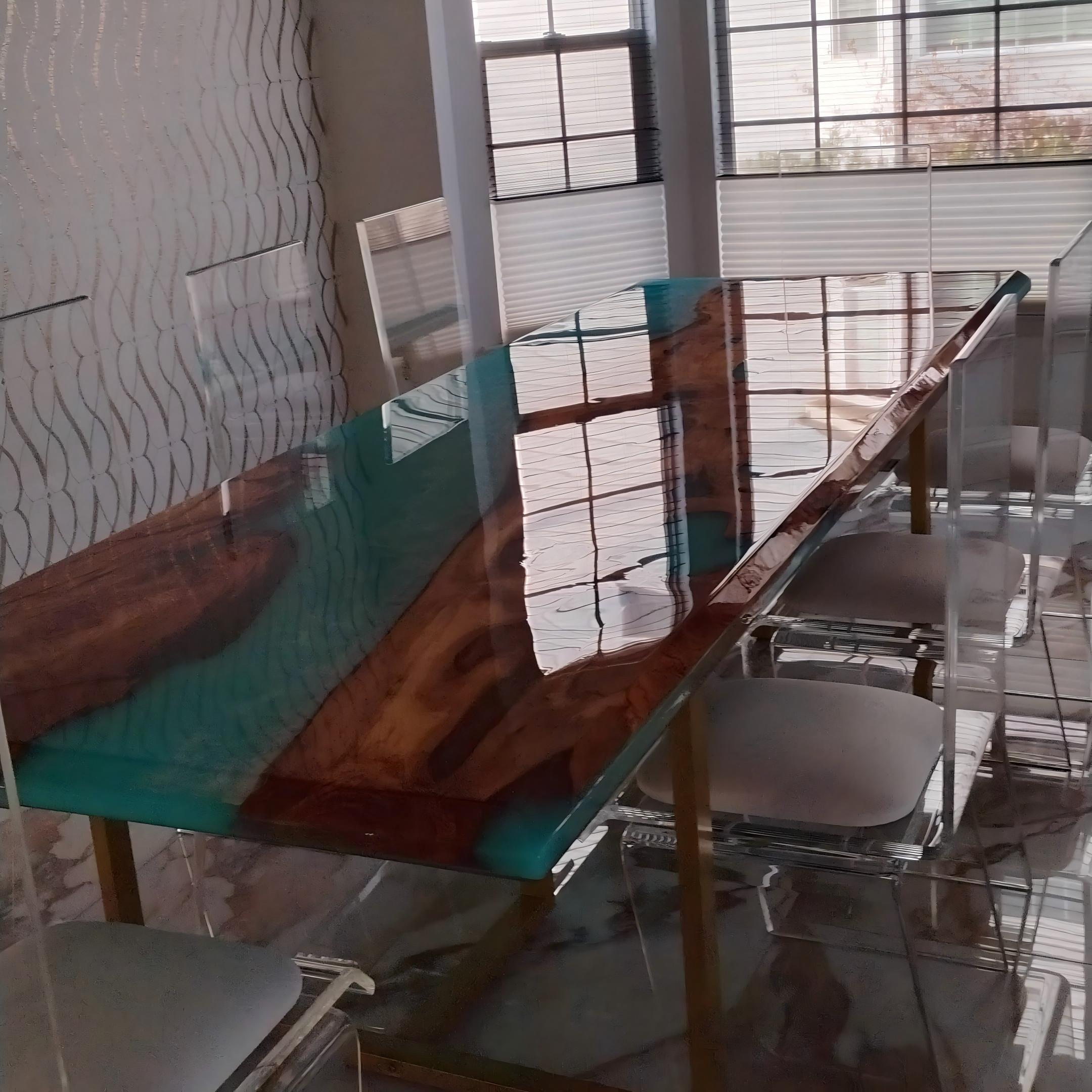 Custom river table handcrafted for a Baltimore, MD client