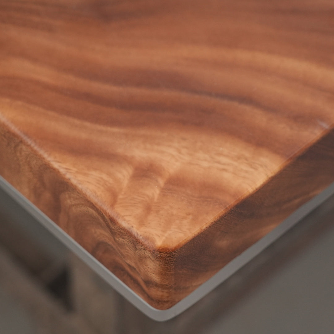 CRT-245 walnut epoxy table used as modern office desk