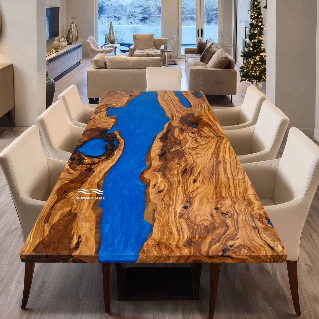 Straight-edge olive wood detail showcasing natural grain – CRT-246
