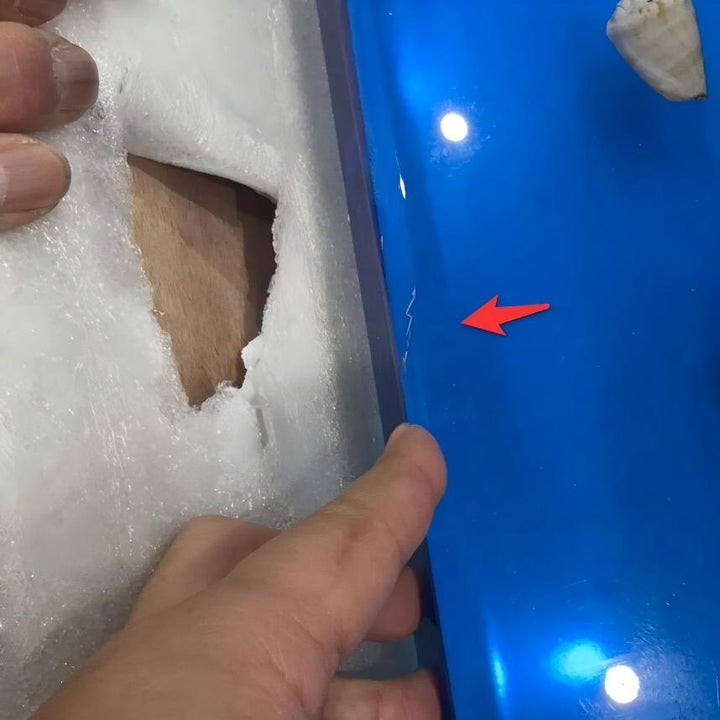 In-Stock Golden Camphor Ocean Resin Table 48" × 96" – Minor Imperfections, Ships in 2 Weeks