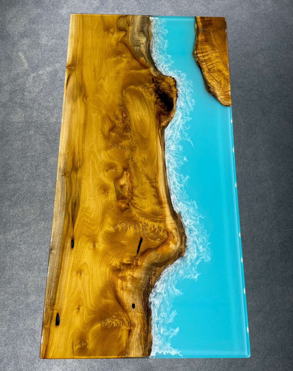 Epoxy river table,live edge epoxy dining table