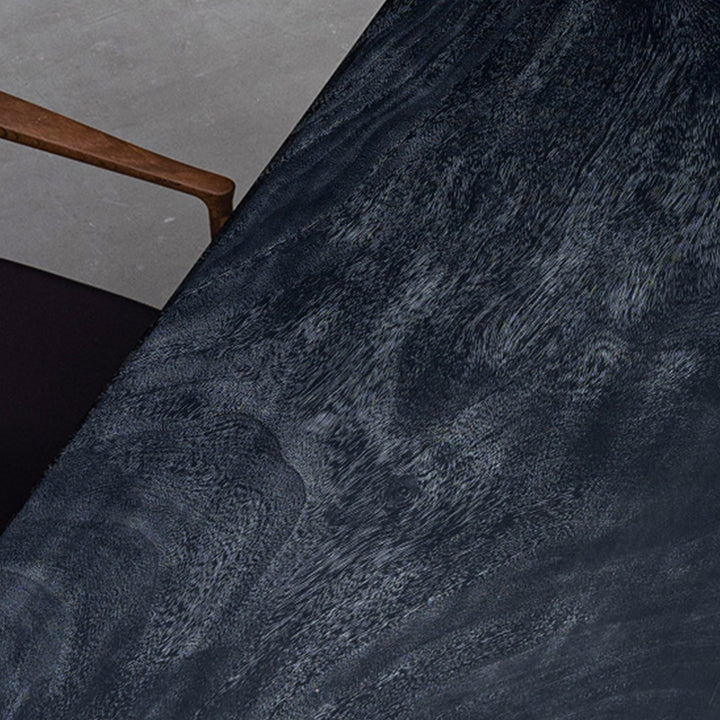 Handmade walnut slab table with dual-color epoxy fill