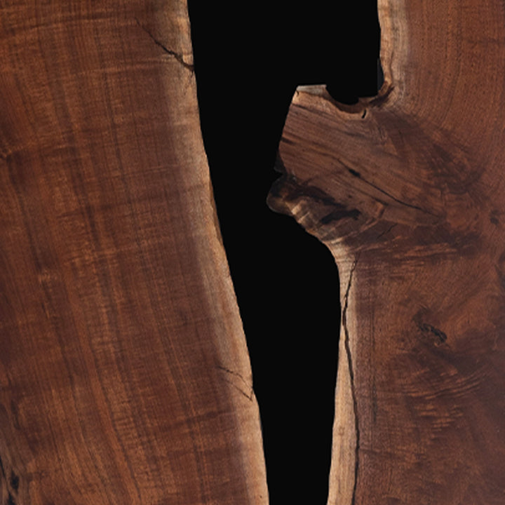Full view of extra-large black walnut and resin boardroom table for 16–20 people
