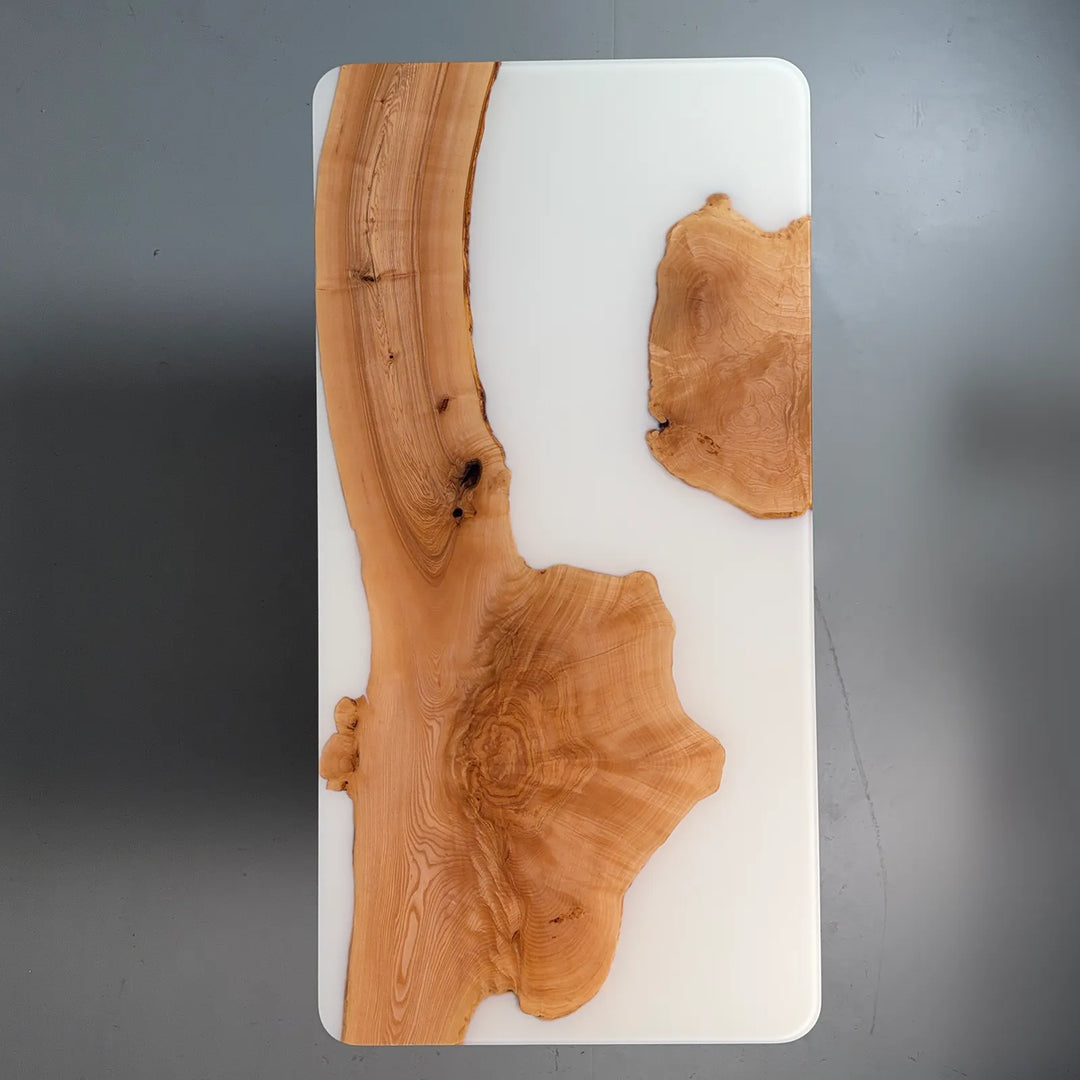Lunar Silk epoxy with natural Ash Wood grain by SeawaveTable