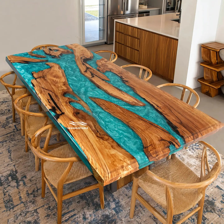 Natural olive wood grain detail with rich texture and organic solid wood pattern