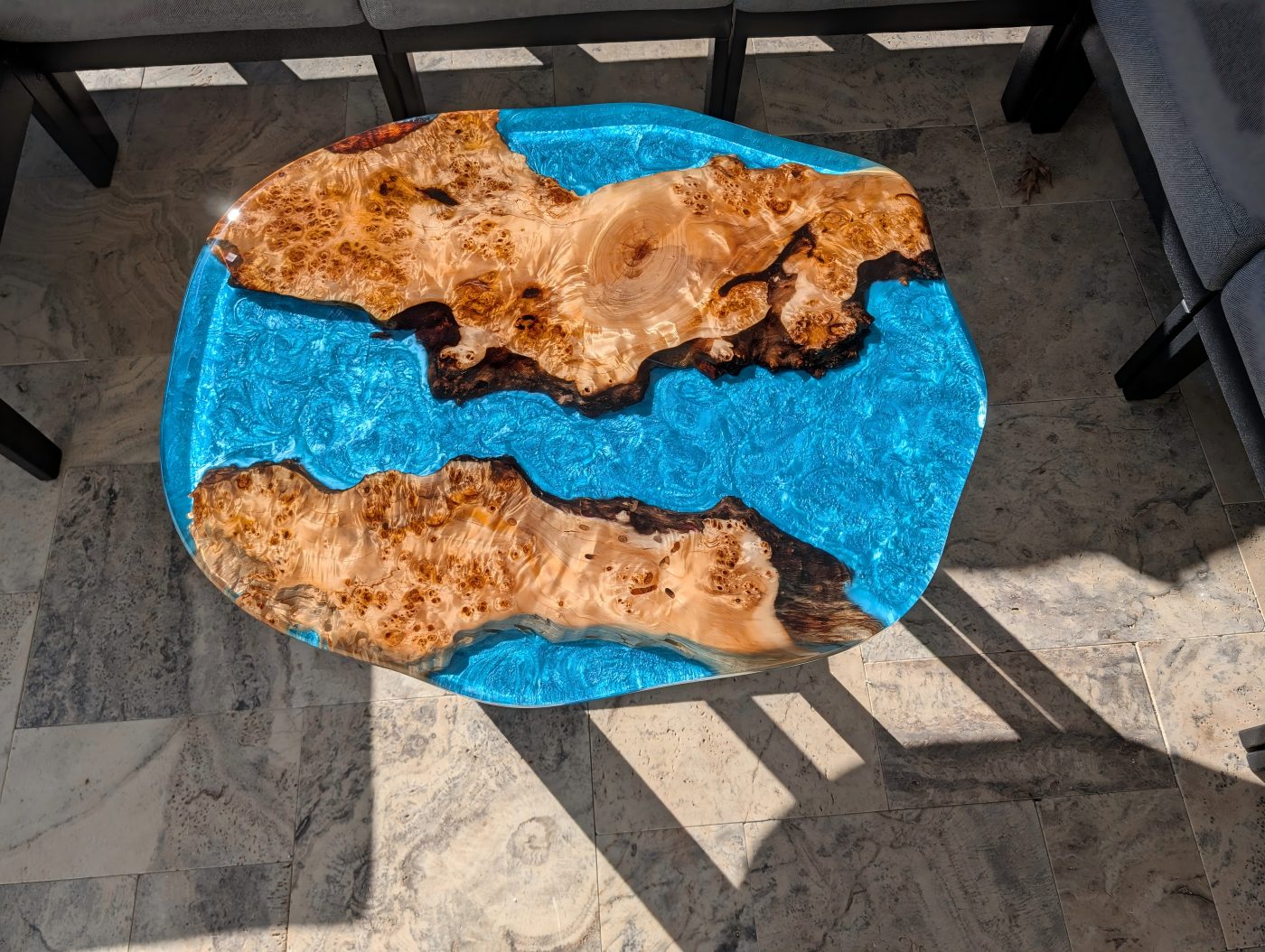 Custom-matched resin color designed to match client's pool tone