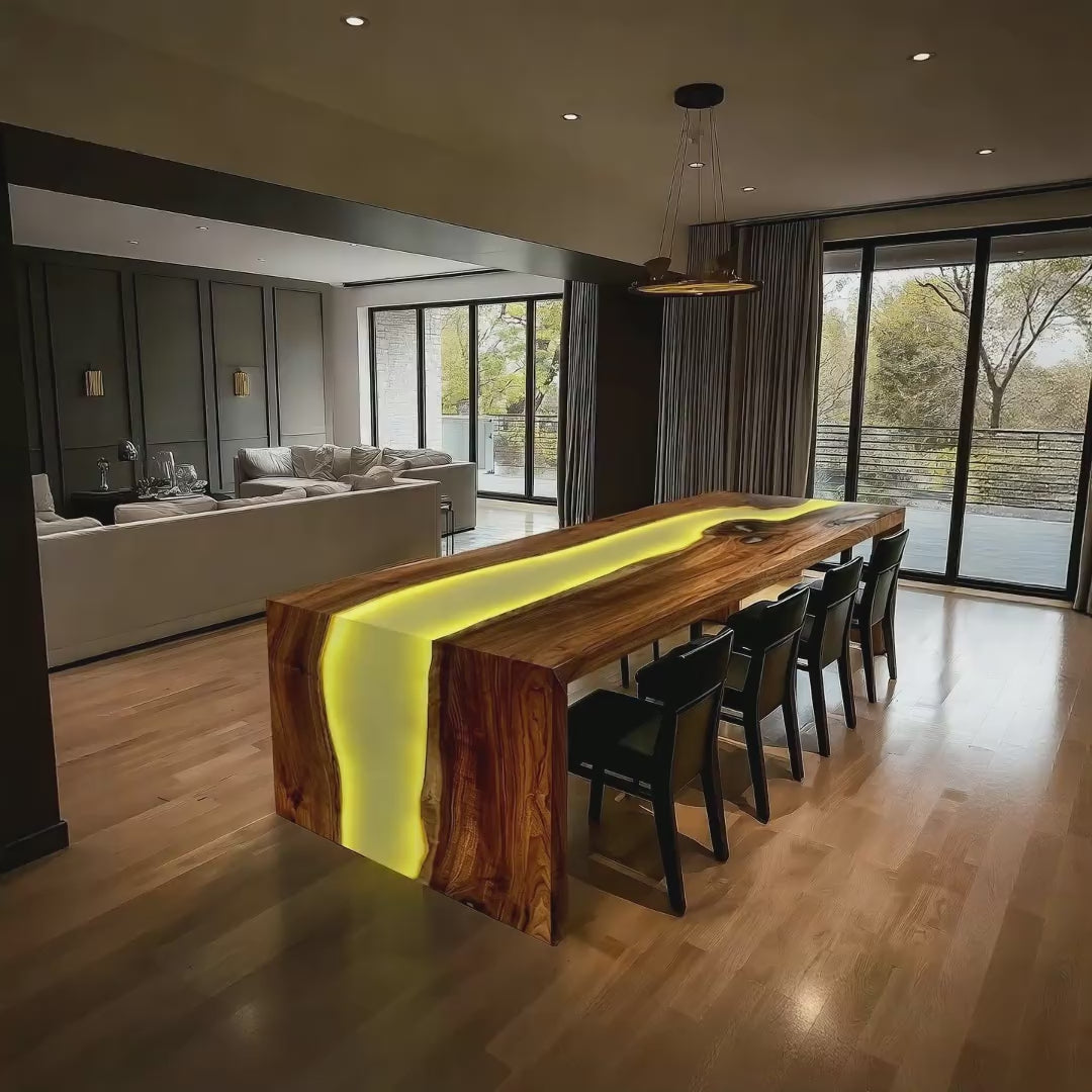 epoxy waterfall table