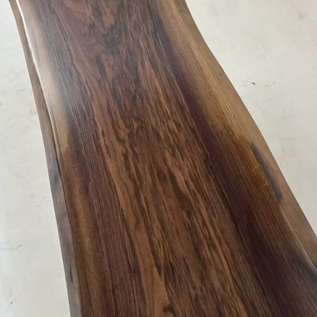 Ready to ship solid Black Walnut table with natural live edges