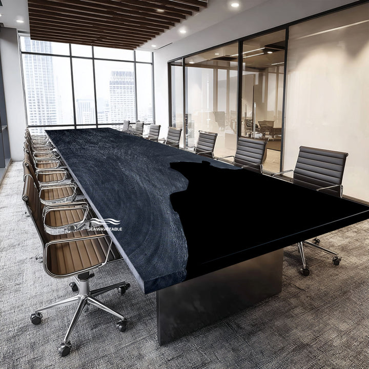 Close-up of CRT-243 walnut grain and epoxy details