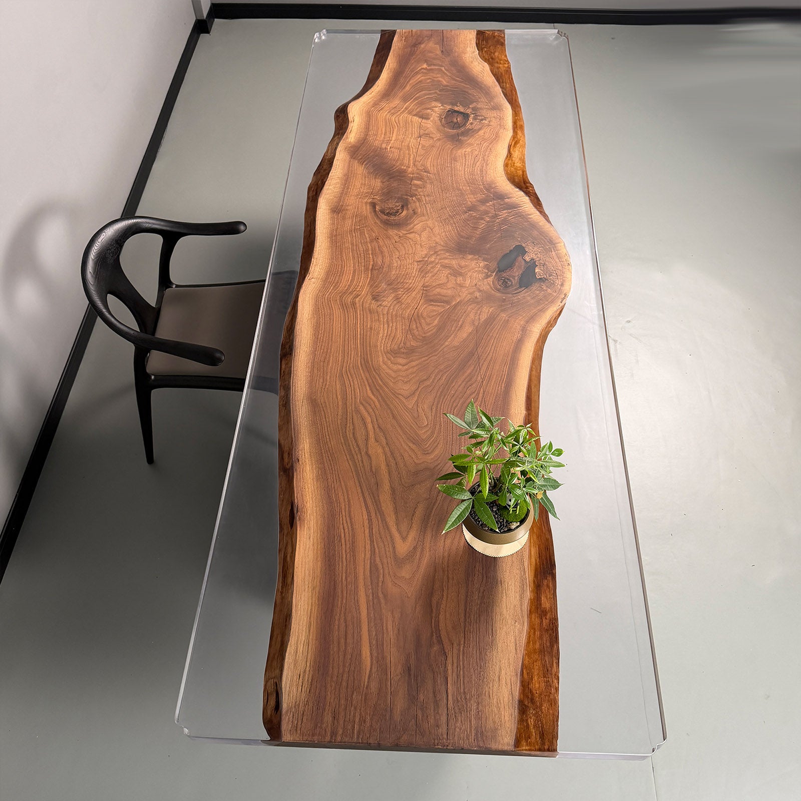 Transparent River Black Walnut Table 37.4